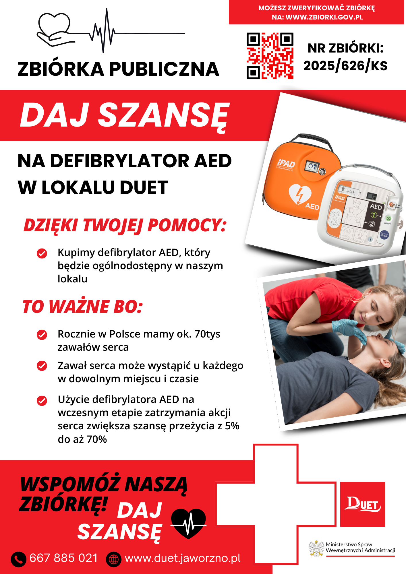 White and Red Modern First Aid Medical Training Flyer